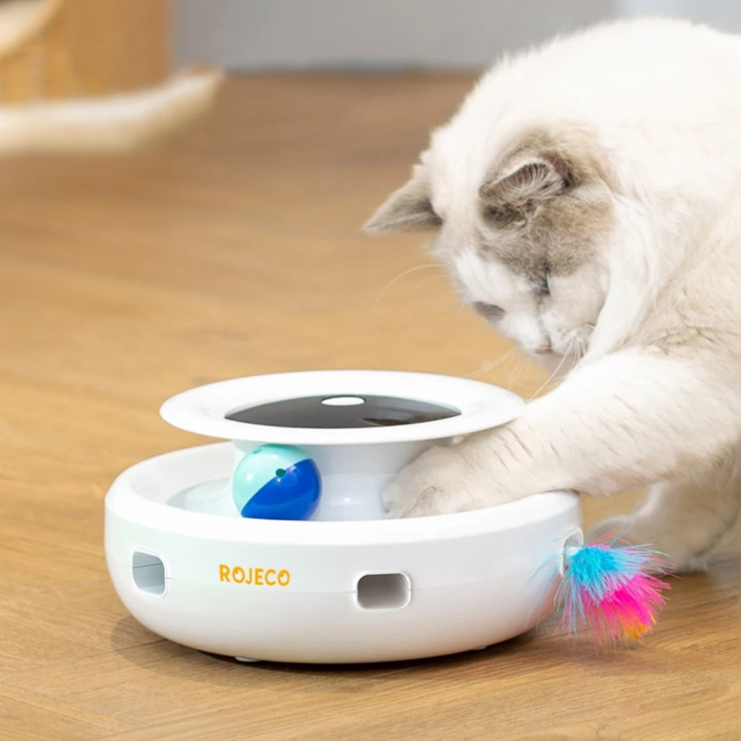 Automatic Smart Feather & Ball Interactive Cat Teaser Toy