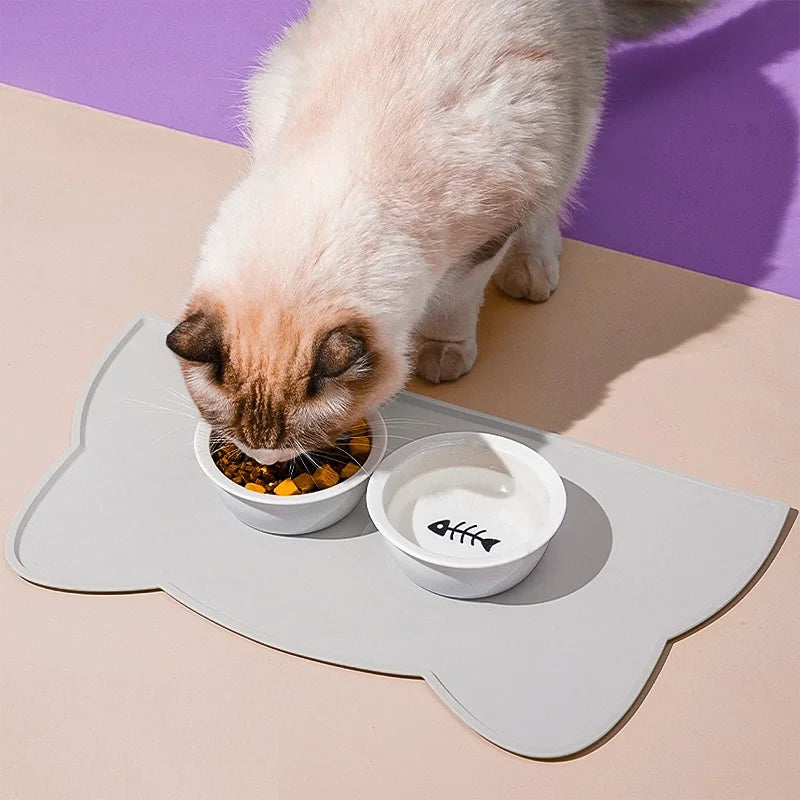 Cute Cat Ear Non-Slip Feeding Placemat